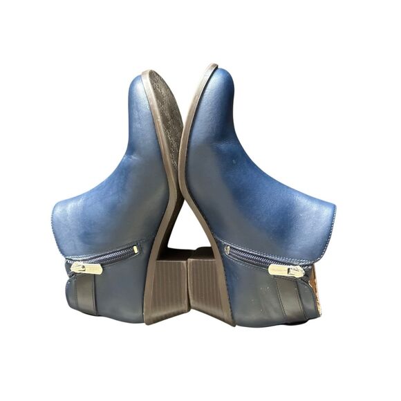 Vionic “Millie” Buckle Navy Blue Zip Ankle Boots Size 7 - Picture 7 of 12